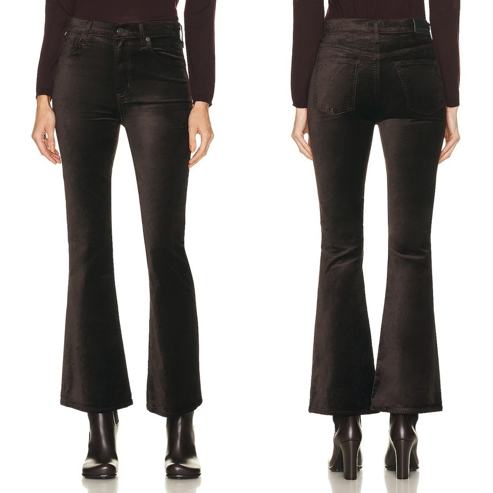 CITIZENS OF HUMANITY - Lilah Velvet High Rise Bootcut Pants - Pony (Brown)